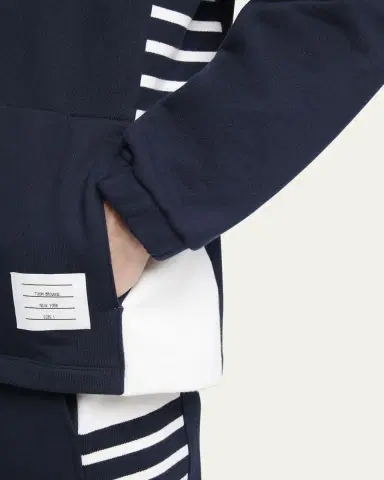 Thom Browne Men's Terry Quarter-Zip Sweatshirt | Thumbnail 5 Thom Browne Men's Terry Quarter-Zip Sweatshirt | Thumbnail 5