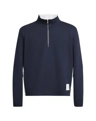 Thom Browne Men's Terry Quarter-Zip Sweatshirt | Thumbnail 1 Thom Browne Men's Terry Quarter-Zip Sweatshirt | Thumbnail 1