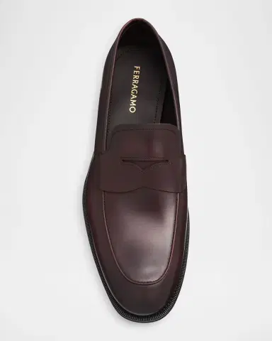 Ferragamo Men's Touring Originali Leather Penny Loafers | Thumbnail 10 Ferragamo Men's Touring Originali Leather Penny Loafers | Thumbnail 10