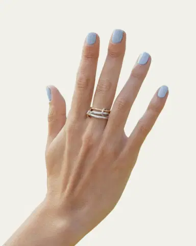 Spinelli Kilcollin Scorpio Silver and Gold 3 Linked Ring, Size 6.5 | Thumbnail 2 Spinelli Kilcollin Scorpio Silver and Gold 3 Linked Ring, Size 6.5 | Thumbnail 2