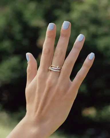 Spinelli Kilcollin Scorpio Silver and Gold 3 Linked Ring, Size 6.5 | Thumbnail 4 Spinelli Kilcollin Scorpio Silver and Gold 3 Linked Ring, Size 6.5 | Thumbnail 4