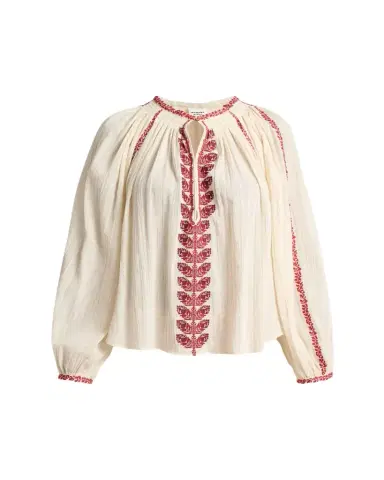 Etoile Isabel Marant Lena Embroidered Cotton Gauze Blouse | Thumbnail 1