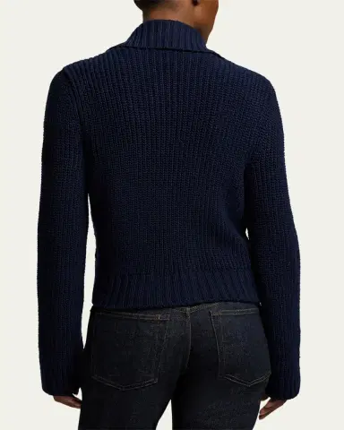 Ralph Lauren Collection Silk-Suede Hybrid Cardigan | Thumbnail 3 Ralph Lauren Collection Silk-Suede Hybrid Cardigan | Thumbnail 3