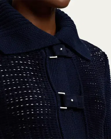 Ralph Lauren Collection Silk-Suede Hybrid Cardigan | Thumbnail 5 Ralph Lauren Collection Silk-Suede Hybrid Cardigan | Thumbnail 5