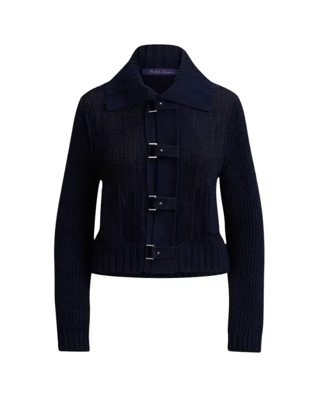 Ralph Lauren Collection Silk-Suede Hybrid Cardigan