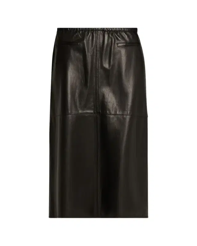 Runway Leather Midi Skirt