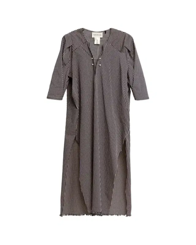 Offshore Striped Long-Sleeve Maxi Caftan Dress