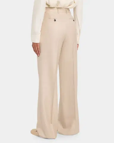 Kiton Metallic Wool-Silk Wide-Leg Pants | Thumbnail 7