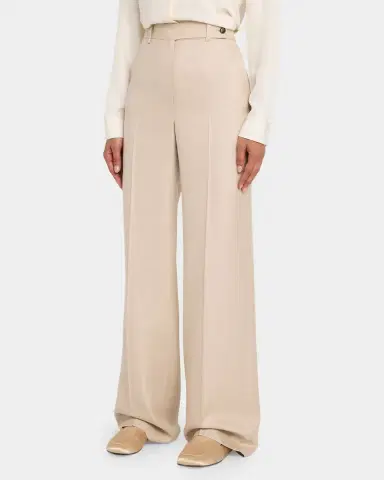 Kiton Metallic Wool-Silk Wide-Leg Pants | Thumbnail 8