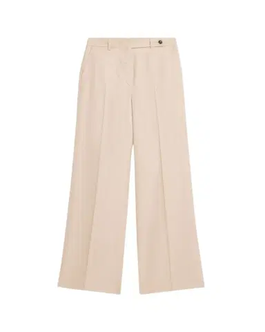 Kiton Metallic Wool-Silk Wide-Leg Pants | Thumbnail 1