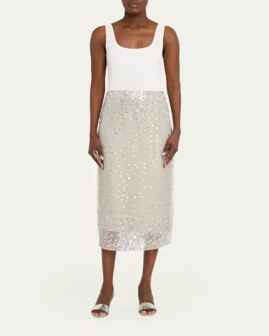 BERNADETTE Roxane Star Embroidered Silk Midi Skirt | Thumbnail 2 BERNADETTE Roxane Star Embroidered Silk Midi Skirt | Thumbnail 2
