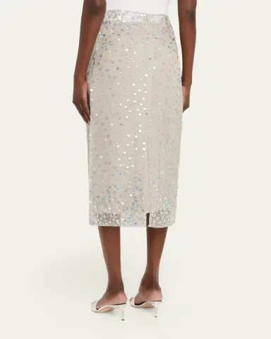 BERNADETTE Roxane Star Embroidered Silk Midi Skirt | Thumbnail 3 BERNADETTE Roxane Star Embroidered Silk Midi Skirt | Thumbnail 3