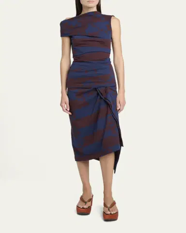 Dries Van Noten Hunray Abstract-Print Off-The-Shoulder Top | Thumbnail 2
