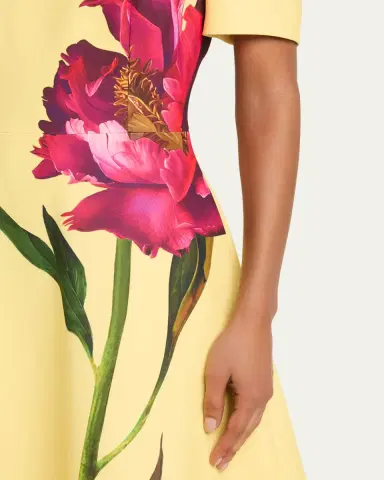 Rickie Freeman for Teri Jon Floral-Print Scuba Midi Dress | Thumbnail 5 Rickie Freeman for Teri Jon Floral-Print Scuba Midi Dress | Thumbnail 5