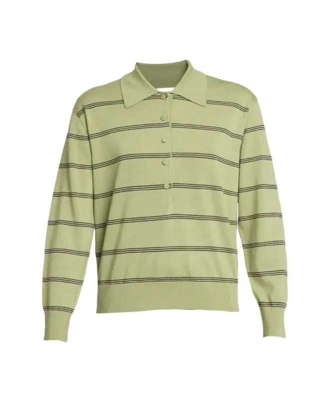 Dries Van Noten Tuno Striped Wool Polo Sweater