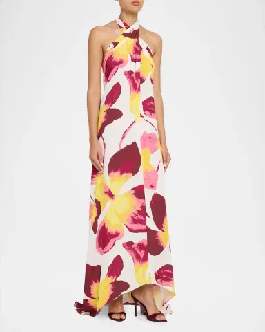 Diane von Furstenberg Tamsin Backless Floral-Print Halter Maxi Dress | Thumbnail 4 Diane von Furstenberg Tamsin Backless Floral-Print Halter Maxi Dress | Thumbnail 4