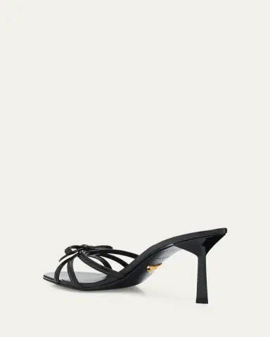 Prada 75mm Vernice Leather Mule Sandals | Thumbnail 2