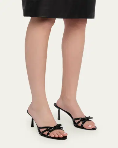 Prada 75mm Vernice Leather Mule Sandals | Thumbnail 4