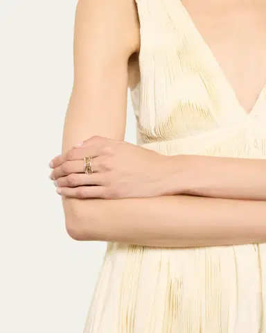 Spinelli Kilcollin Acacia MX Three Link Ring in Sterling Silver and Mixed Gold Connectors | Thumbnail 2 Spinelli Kilcollin Acacia MX Three Link Ring in Sterling Silver and Mixed Gold Connectors | Thumbnail 2