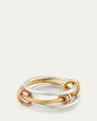Spinelli Kilcollin Acacia MX Three Link Ring in Sterling Silver and Mixed Gold Connectors | Thumbnail 3 Spinelli Kilcollin Acacia MX Three Link Ring in Sterling Silver and Mixed Gold Connectors | Thumbnail 3