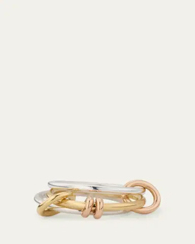Spinelli Kilcollin Acacia MX Three Link Ring in Sterling Silver and Mixed Gold Connectors | Thumbnail 6 Spinelli Kilcollin Acacia MX Three Link Ring in Sterling Silver and Mixed Gold Connectors | Thumbnail 6