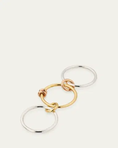 Spinelli Kilcollin Acacia MX Three Link Ring in Sterling Silver and Mixed Gold Connectors | Thumbnail 7 Spinelli Kilcollin Acacia MX Three Link Ring in Sterling Silver and Mixed Gold Connectors | Thumbnail 7