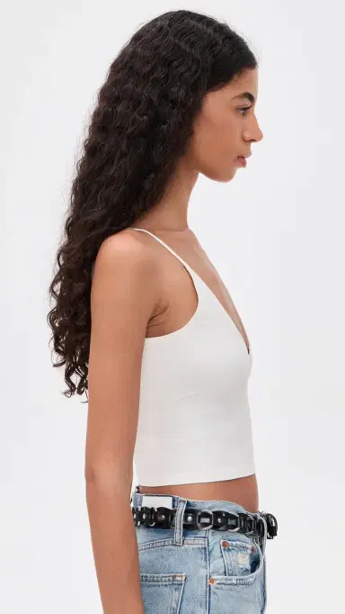 Free People Round Two Skinny Strap Bralette Clean Ivory M/L | Thumbnail 4