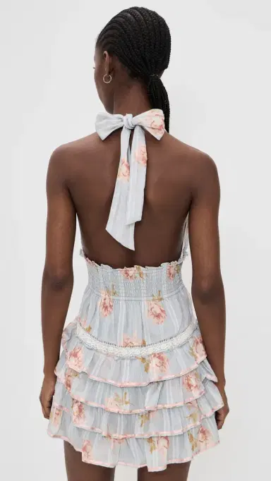 LoveShackFancy Kerch Mini Dress Rustic Sky | Thumbnail 3 LoveShackFancy Kerch Mini Dress Rustic Sky | Thumbnail 3