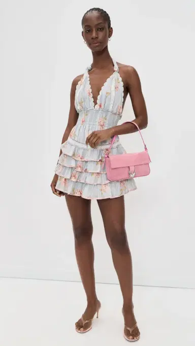 LoveShackFancy Kerch Mini Dress Rustic Sky | Thumbnail 5 LoveShackFancy Kerch Mini Dress Rustic Sky | Thumbnail 5