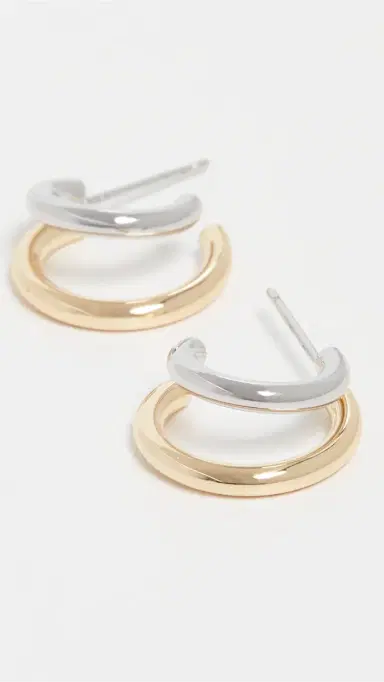 Shashi Gemini Hoops Gold/Silver | Thumbnail 4 Shashi Gemini Hoops Gold/Silver | Thumbnail 4