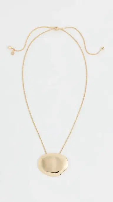 Ettika Molten Metal Pendant Necklace Gold One Size | Thumbnail 2