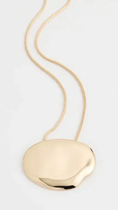 Ettika Molten Metal Pendant Necklace Gold One Size | Thumbnail 4