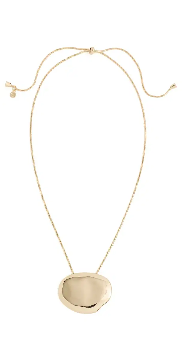 Ettika Molten Metal Pendant Necklace Gold One Size