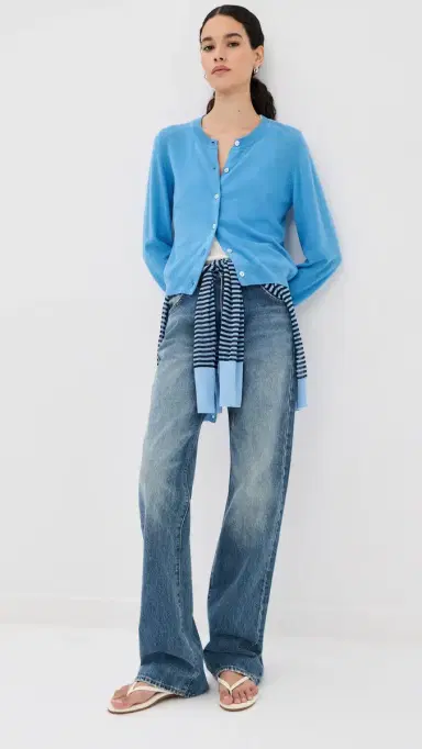 Daughter & Enya Cashmere Cardigan Blue | Thumbnail 2 Daughter & Enya Cashmere Cardigan Blue | Thumbnail 2