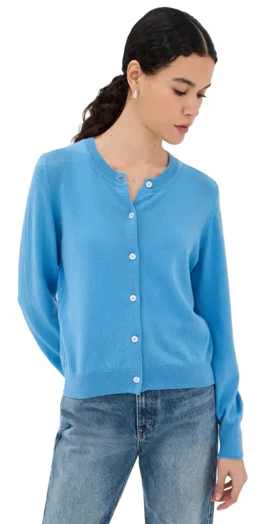 Daughter & Enya Cashmere Cardigan Blue | Thumbnail 1 Daughter & Enya Cashmere Cardigan Blue | Thumbnail 1