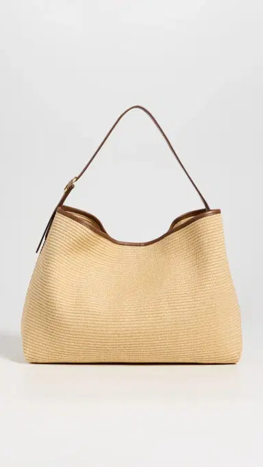 Vince Raffia Vivian Hobo Bag Natural One Size | Thumbnail 2
