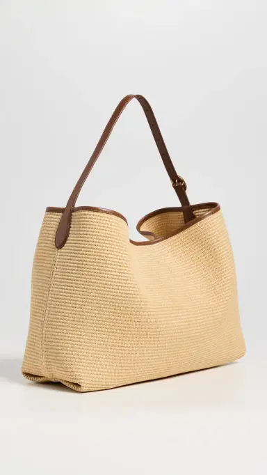 Vince Raffia Vivian Hobo Bag Natural One Size | Thumbnail 4
