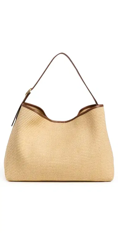 Vince Raffia Vivian Hobo Bag Natural One Size | Thumbnail 1