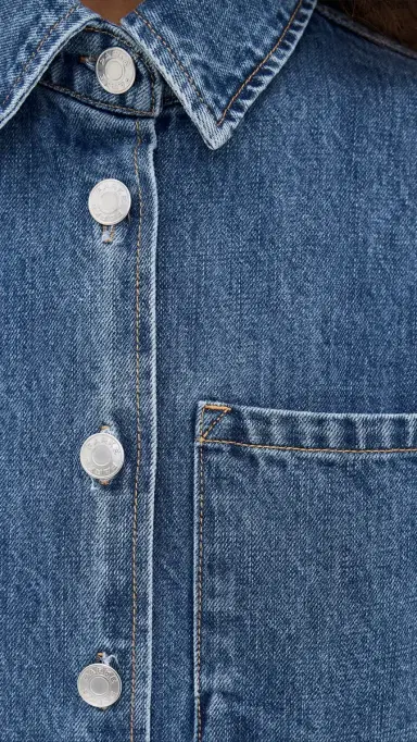 PARKE Short Sleeve Romper Medium Wash | Thumbnail 6 PARKE Short Sleeve Romper Medium Wash | Thumbnail 6