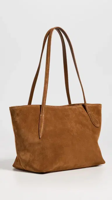 Liffner Sprout Suede Midi Tote Bag Saddle Brown Silver Charm One Size | Thumbnail 4 Liffner Sprout Suede Midi Tote Bag Saddle Brown Silver Charm One Size | Thumbnail 4
