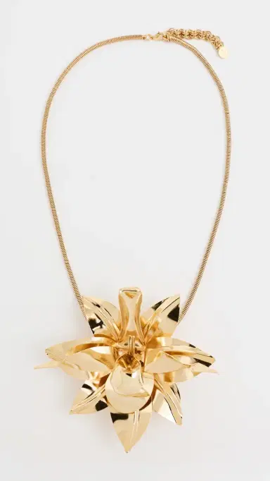 Rabanne Metal Flower Pendant Necklace | Thumbnail 2