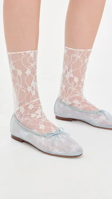 Mansur Gavriel Dream Ballerina Flats Baby Blue | Thumbnail 3