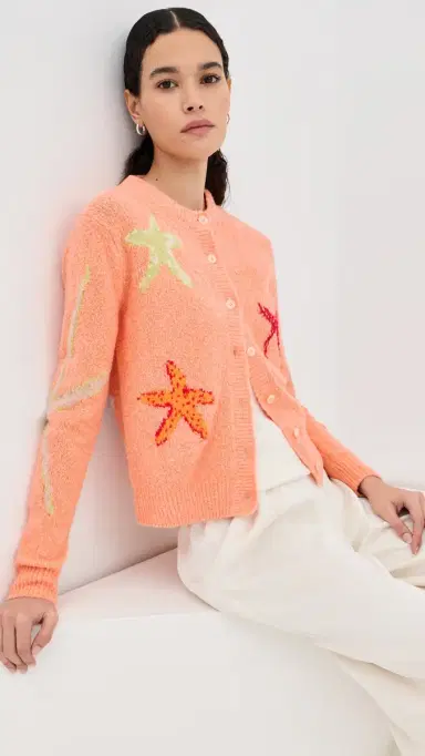 BERNADETTE Starfish Cardigan Starfish/Coral | Thumbnail 2