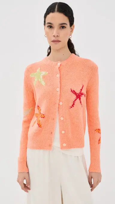 BERNADETTE Starfish Cardigan Starfish/Coral | Thumbnail 3