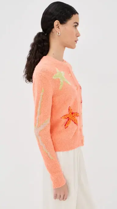BERNADETTE Starfish Cardigan Starfish/Coral | Thumbnail 5