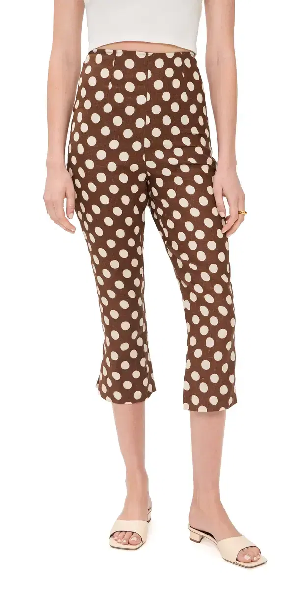 Valeria Capri Pants Cioccolato Dot