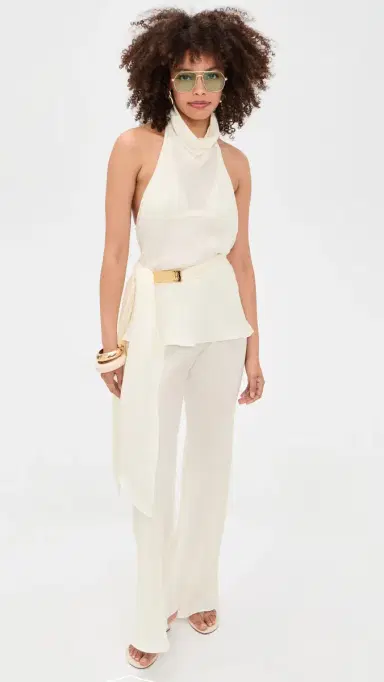 ViX Paula Hermanny x Rosie Huntington-Whiteley Rosie Pants Off White | Thumbnail 5