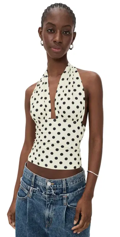 LIONESS Safari Halter Top Moonlight Polka L | Thumbnail 1