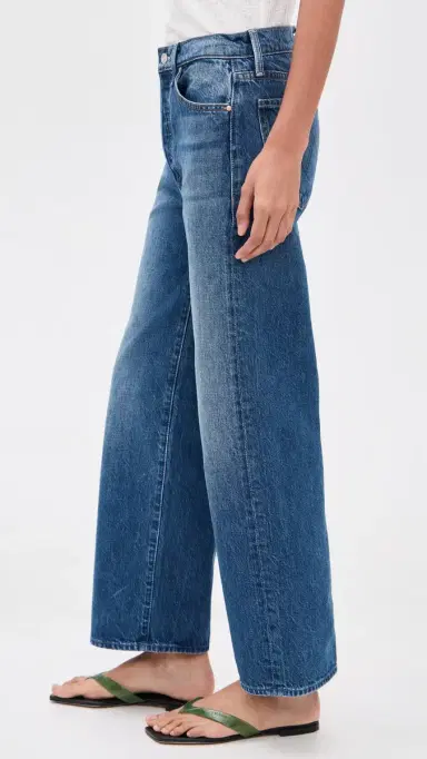 Mother The Dodger Button Flood Jeans Green Thumb | Thumbnail 4