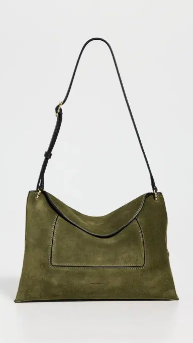 Wandler Penelope Slouch Bag Olive Suede One Size | Thumbnail 2